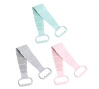 Baluue 3pièces Brosse à Silicone Gommage Exfoliant Pour Corps Masseur De Avec Poignées Nettoyage Et Massage Peau Couleurs Assorties