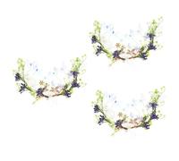 Baluue 3pièces Couronne De Pour Femme Accessoire De Cheveux Élégant Pour Fête Carnaval Et Mariage Bandeau Adultes Avec Perles Pour Célébrations Spéciales