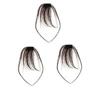 Baluue 3pièces Extensions De Frange à Clip Naturelle Accessoire De Cheveux Air Pour Look Éblouissant Quelques Secondes Parfait Pour Et Événements Spéciaux