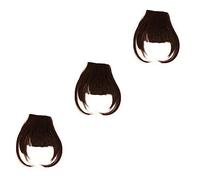 Baluue 3pièces Fausse Frange Clip à Pince Pour Femme Extensions De Cheveux Chic Accessoire De Coiffure Naturelle Pour Mariage Soirée Et Halloween