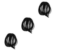 Baluue 3pièces Hair Volume Topper Synthétique Perruque De De Cheveux Cache Blancs Noir
