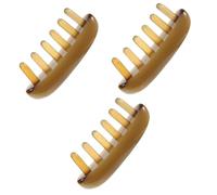 Baluue 3pièces Peigne Corne De Bœuf Massant Pour Peigne à Large Dents Pour Massage Relaxant Et Guasha Outil Portable Pour Et Femmes