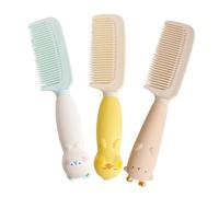 Baluue 3pièces Peigne Démêlant à Dents Larges Set De Peignes Animaux Pour Femme Pour Cheveux Bouclés Et Humides Accessoire De Voyage Pratique Pour Types De Cheveux