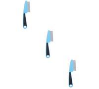 Baluue 3pièces Peigne Fin Acier Pour Garçon Fille Et Adultes Peigne Portable Anti-pelliculaire Outil De Coiffure Professionnel Noire Ou Bleue