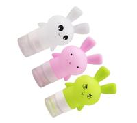 Baluue 3pièces Tube Squeeze Vide Pour Lotion Avec Design De Lapin Flacon De Voyage Anti-fuite Pour Shampoing Et Crèmes Pour Soin Peau Et Voyage