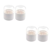 Baluue 4 Pièces Beauté Oeuf Titulaire éponges de maquillage support de houppette cosmetic organizer sponge holder cas d'oeufs de beauté mallette de maquillage Plastique blanche