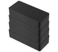 Baluue 4 pièces Boîte à Thé Rectangulaire Portable Métal Lot de Boîtes Miniatures Étain Hermétique pour Thé Compacte et Facile à Transporter pour Voyage et Bureau