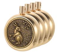 Baluue 4 pièces Breloques Lapin Cuivre Antique Charms Vintage pour Fabrication de Bijoux Pendentifs Porte-clés Zodiac Chinois Accessoires DIY Robustes et Élégants