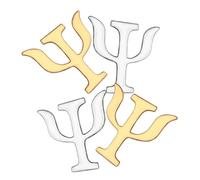 Baluue 4 pièces Broches Psychologie Alliage Lot de Épingle à Collerette pour Vêtements Accessoire Vintage Mixte Or et Argent Pin Décoratif Résistant Aux Déchirures