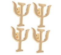 Baluue 4 pièces Broches Psychologue Lettres Grecques Élégantes Pins Alliage Femme Symbole Psychologue Badge Décoratif pour Bureau École Voyage