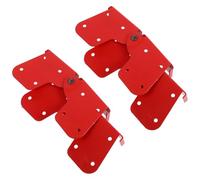 Baluue 4 Pièces Charnière de Grenier en Alliage D’aluminium Rouge, Accessoire D’échelle Pliable, Renfort Latéral, Sécurité Renforcée, pour Échelle de Grenier et Escabeau, Réparation