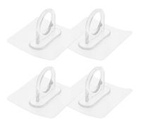 Baluue 4 pièces Crochets Adhésifs Transparents sans Perçage Support Mural Réutilisable pour Bouteilles Spray Porte-serviettes et Rangement Salle de Bain Cuisine et Extérieur