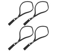 Baluue 4 Pièces Dragonne pour Canne de Marche en Nylon et Métal Noir, Sangle de Poignet Antichute Installation Facile pour Randonnées et Balades en Extérieur