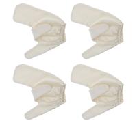 Baluue 4 Pièces Moufles Exfoliants et Ajustement Sécurisé en Soie Brute Bande Élastique pour Gommage Corporel et Massage Ayurvédique, Texture Nettoyante Profonde Adaptés et Dortoirs