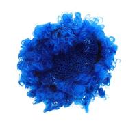 Baluue 4 pièces Perruque Afro Bou Bleue pour Costume Clown Disco Perruque Carnaval Halloween Wig Synthétique Légère et Confortable pour Fêtes et Cosplay