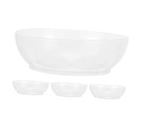 Baluue 4 pièces Plateau de Pesée Cuisine Abs Transparent Bol Alimentaire avec Balance Résistant et Pratique pour Pesage Alimentaire Domestique