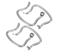 Baluue 4 pièces Poignées Latérales Acier Inoxydable Incurvées Lot de Résistantes Chaleur Amovibles pour Casseroles et Poêles Doubles Poignées pour Prise Facile et Sécurisée