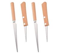 Baluue 4 Pièces Pottery Fettling Cutter Set With Wooden Handles Ergonomic Clay Carving And Trimming Tools For Ceramics Sculpting And Polymer Clay Crafting