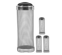 Baluue 4 Pièces Protection de Filtre Aquarium en Acier Inoxydable Noir | Accessoires Aquarium, Grille D’aspiration, Maillage Fin, Limite les Débris, Usage pour Bacs