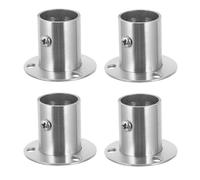 Baluue 4 pièces Support de Tringle de Penderie Acier Inoxydable Bride Robuste pour Barres de Placard Support de Tube Haute Résistance pour Vêtements et Accessoires Compatible avec