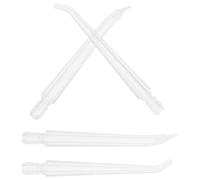 Baluue 4 Pièces Têtes de Rechange pour Irrigateur Buccal, Embouts Multifonctions en Plastique Solide, Ensemble 2 Buses Standard 2 Buses Anti-plaque, Compatibles Hydropulseurs Portables,