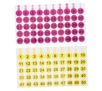 Baluue 42 feuilles Autocollants Numérotés Multicolores Ronds Auto-adhésifs pour Organisation Gestion Inventaire et Marquage sur Surfaces Planes