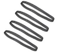 Baluue 4pcs Chenilles en Caoutchouc pour Char Télécommandé, Pièces de Remplacement Faciles à Transporter, Kit DIY pour Robot Tank Noir