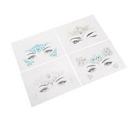 Baluue 4pièces Autocollants De Visage Paillettes Et Bijoux Pour Maquillage Pour Festivals Et Rave Parties