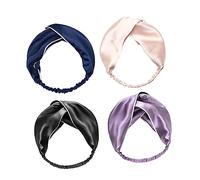 Baluue 4pièces Bandeau Croisé Lot De Bandeaux De Sport Accessoires Pour Cheveux Bandeaux à Larges Bords Noués Croix