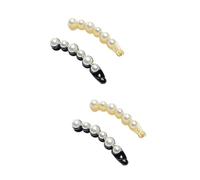 Baluue 4pièces Barrettes à Cheveux Pour Accessoires Élégants Pour Queue De Cheval Noir Et Pour Et Événements Spéciaux
