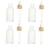 Baluue 4pièces Bouteilles Verre Rechargeables Pour Huiles Essentielles De Flacons Avec Pipettes Flacons De Voyage Pratiques Pour Aromathérapie Et Cosmétiques