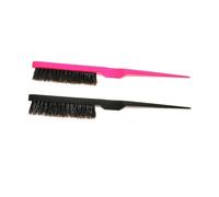 Baluue 4pièces Peigne à Queue Poils De Sanglier Pour Cheveux Bouclés De Brosses Professionnelles Pour Salon Et Usage Domestique Aléatoires