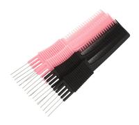 Baluue 4pièces Peigne à Taquinerie Outil De Coiffure Professionnel Pour Cheveux Bouclés Et Création De Peigne Anti- Avec Métallique Pour Salon Et Usage Personnel