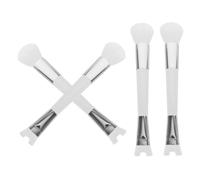 Baluue 4pièces Pinceaux Contour Nez Double-extrémité Pour Maquillage Précis Et Sculpter Le Visage Brosse Shaped Pour Ombres Et Éclaircissements Portable Et Polyvalent