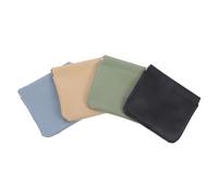 Baluue 4pièces Pochettes De Maquillage pour Femmes à Cosmétiques Compactes PU Trousse De Voyage pour Lipsticks Bijoux Et Accessoires Matcha
