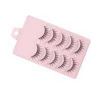 Baluue 5 Paires Faux Cils Maquillage Des Cils Étincelle Stickers Bande De Contour Des Yeux Stickers Pinces à Tondeuse Autocollants Scintillants Autocollants Gonflés Black Fibre Chimique