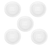 Baluue 5 Pièces Assiette pour Projets de Jardinage et Décoration Intérieure Ronde en Plastique Blanc, Plateaux de Récupération Résistants et Incassables pour Plantes en Pot
