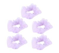 Baluue 5 Pièces attache les cheveux de couleur cheveux cravates fil bandeau écharpe hair charms hair toppers attache queue de cheval femme élastiques à cheveux d'été Violet