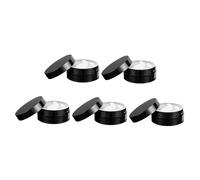 Baluue 5 pièces Boîtes Cosmétiques Vides Contenants Compacts pour Masque Yeux Pots de Rangement Portables Noirs Durables et Faciles à Fermer pour Stockage Quotidien et Voyage