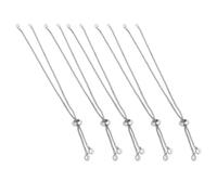 Baluue 5 pièces Bracelets Réglables Cuivre Blanc Kit Chaîne pour Création de Bijoux Chaînes à Maillons Torsadés pour Bracelets de Cheville