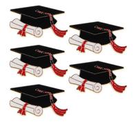 Baluue 5 Pièces Épingle Chapeau de Diplômé en Alliage de Zinc Élégante et Unique, Accessoire pour Vêtements et Paquet, pour Cérémonies de Remise de Diplôme et Célébrations