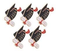 Baluue 5 Pièces Épinglettes de Remise de Diplômes 2026 Design Émail Élégant en Alliage de Zinc Accessoire Polyvalent pour Paquet à Dos et Chapeaux, Souvenir de Fin D'études Secondaires