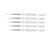 Baluue 5 pièces Lot de Stylos Manucure DIY pour Nail Art Outils Précis pour Dessin de Lignes et Détails Poignée Légère et Confortable Adaptés Peinture et Décoration des Ongles