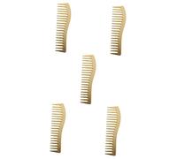 Baluue 5 Pièces Peigne à Cheveux Gras Brosse à Cheveux Démêlante Peigne Démêlant Pour Homme Dents Larges Peigne Masseur Peigne Pour Cheveux Bouclés Homme Peignes Abdos Golden