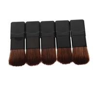Baluue 5 pièces Set de Pinceaux Maquillage Miniatures Plat pour Fard à Joues et Fond de Teint Fibres Souples Compact et Portable pour Voyage