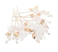 Baluue 5 Pièces U-shaped Hair Forks For Wedding Brides Bridesmaids Lightweight Metal Floral Hairpins With Secure Grip Elegant Bridal Hair Accessories For Parties And Celebrations