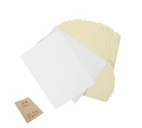Baluue 50 Ensembles Papier Autocopiant sans Carbone, Copie Double, 2 Feuillets, Papier, Blanc et Jaune, Organisé et Portable, pour Restaurants et Bureau