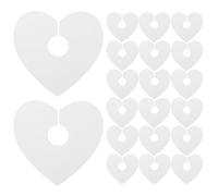 Baluue 50 Étiquettes en Papier Blanc de Cœur pour Verres à Vin Identificateurs de Boissons Réutilisables 69 X 66 CM Marqueurs de Bord de Verre pour Fêtes Mariages et Noël