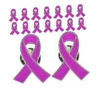 Baluue 50 pièces Broches Ruban Métal Émail pour Sensibilisation Cancer Épingles Caritatives Durables Badge de Soutien Santé pour Événements et Port Quotidien