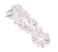 Baluue 57 Cartes D’Accords de Guitare pour Débutants Tableau D’Apprentissage Portable Diagrammes Simples Guide des Accords Polyvalent pour Cours Pratique et Renforcement Mémoire